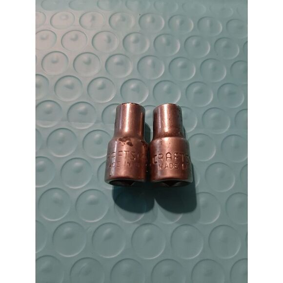 Vintage Lot 2 Craftsman 7/32" 6 And 12 Point 1/4" Drive Sockets Tools - Picture 1 of 4